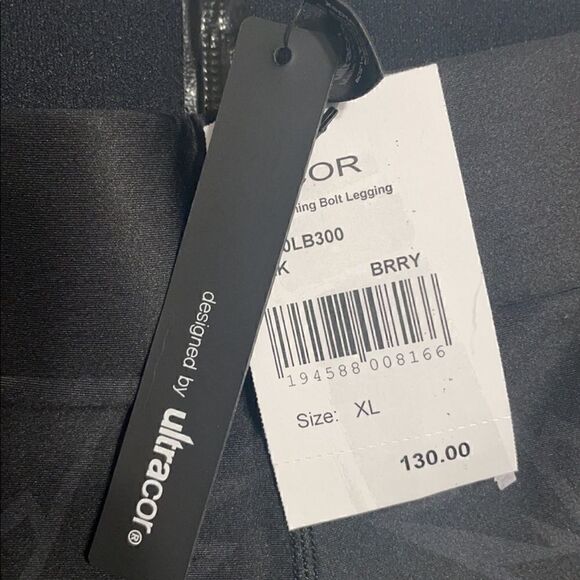 Nwt Ultracor Lightning Bolt Leggings Size Small In Berry - Picture 8 of 13